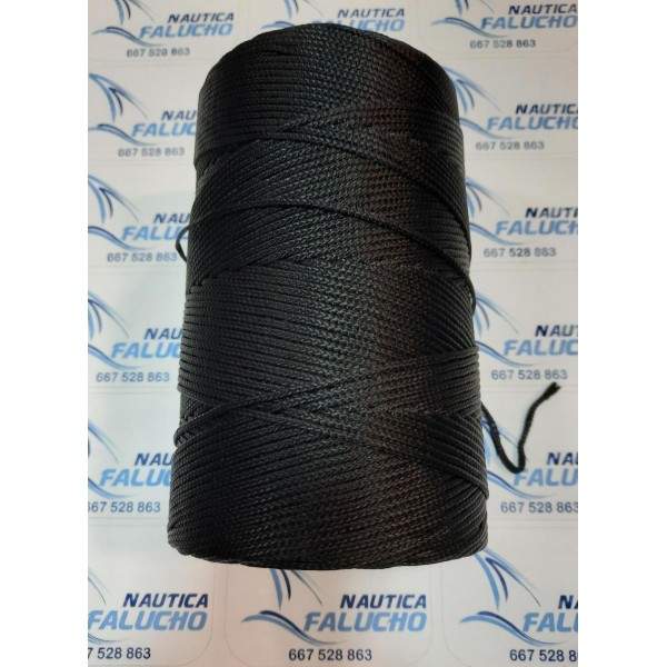 Naylon trenzado 8843 - 2.2 mm. Negro