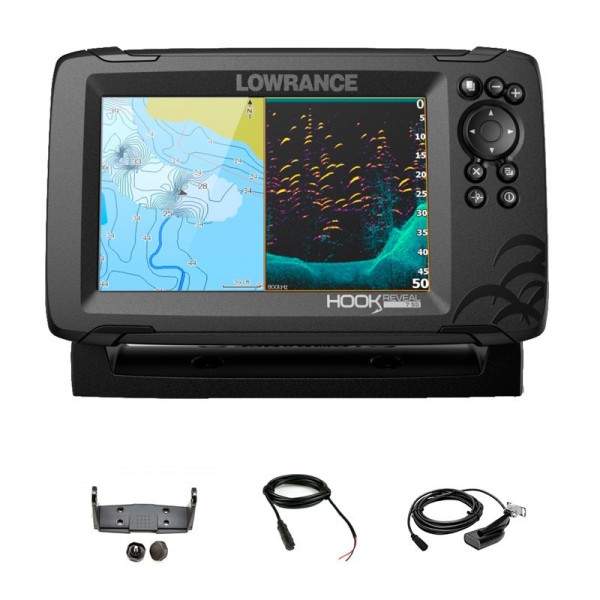 Sonda GPS Lowrance Hook Reveal 7 HDI 83/200 CHIRP DownScan