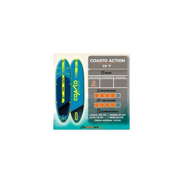 Tabla de Paddle Surf Coasto Action SP2 10’7’’