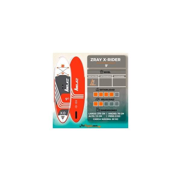 Tabla Paddle Zray SUP X0-Rider 9'