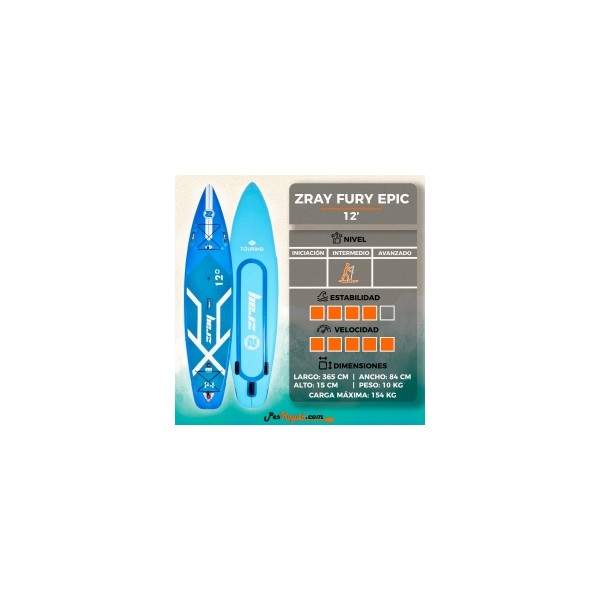 Tabla SUP Zray Fury F4 EPIC 12 2021