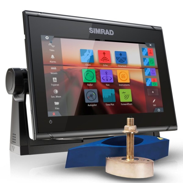 Simrad GO9 XSE con Transductor Pasacascos B45 xSonic 600w