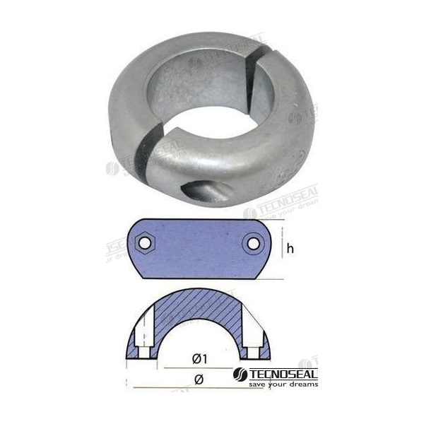 Anodo Collar Plano Zinc 25,4mm