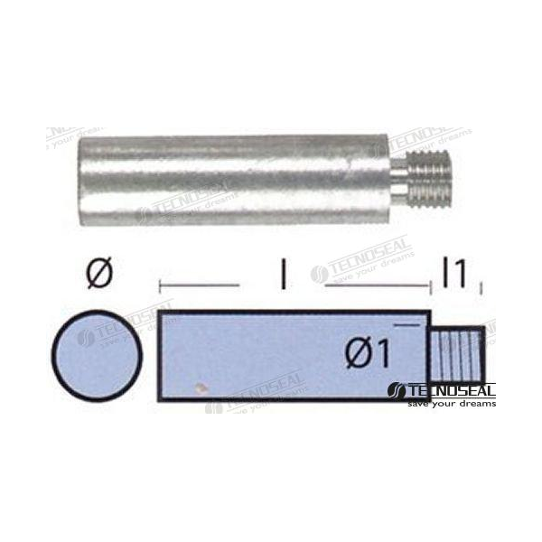 Anodo Motor Yanmar Zinc Ø 12,5mm